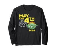 Star Wars The Mandalorian Grogu May The 4th Be with You 2026 Maglia a Manica