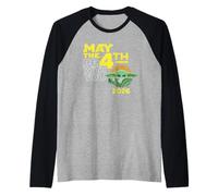Star Wars The Mandalorian Grogu May The 4th Be with You 2026 Maglia con Maniche Raglan