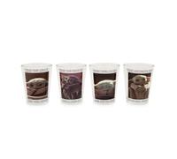 Star Wars: The Mandalorian Grogu Meme 1.5-Ounce Mini Shot Occhiali Set Di 4