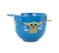Star Wars: The Mandalorian Grogu " Nom " 20-Ounce Ramen Ciotola E Bacchette Set