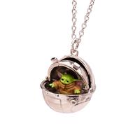 Star Wars The Mandalorian Grogu with Hovering Plum 3D Steel Collana Pendente ...