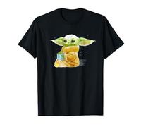 Star Wars The Mandalorian Grogu with Soup Cute Illustration Maglietta