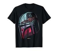 Star Wars The Mandalorian Helmet Scene Fill Maglietta, Uomo, Nero, L