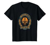 Star Wars: The Mandalorian Large Guild Badge Maglietta, Bambini, Nero, 3 Anni