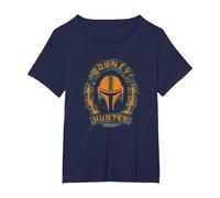 Star Wars: The Mandalorian Large Guild Badge Maglietta, Donna Plus-Size, Navy, 1X