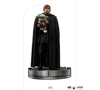 Star Wars The Mandalorian Art Scale Statua 1/10 Luke Skywalker E Grogu 21 Cm Iron Studios