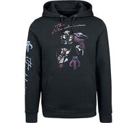 Star Wars The Mandalorian - Mando And Grogu - from The 80s Uomo Felpa con Cappuccio Nero S