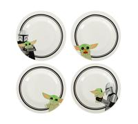 Star Wars: The Mandalorian Mando E Grogu 4-Piece 8-Inch Piatto Piano Set