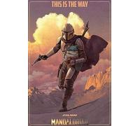 Star Wars The Mandalorian - (On The Run) Unisex Poster Multicolore Carta