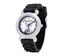STAR WARS The Mandalorian - Orologio analogico al quarzo, con cinturino in silicone, grigio/nero, Nastro