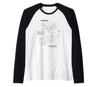 Star Wars The Mandalorian Razor Crest Schematic Maglia con Maniche Raglan