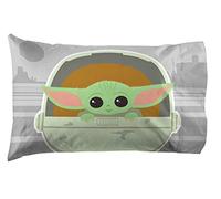Star Wars The Mandalorian The Cutest Bounty 1 Pack Pillowcase - Double-Sided Kids Super Soft Bedding - Features The Child Baby Yoda (Official Star Wars Product)