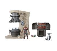 STAR WARS The Vintage Collection The Armorer's Forge, The Mandalorian, set da gioco da collezione da 9,5 cm con action figure