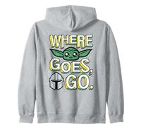 Star Wars The Mandalorian Where Grogu Goes Cute Felpa con Cappuccio