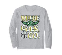 Star Wars The Mandalorian Where Grogu Goes Cute Maglia a Manica