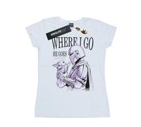 Star Wars The Mandalorian Where I Go Maglietta Donna (BI43164)