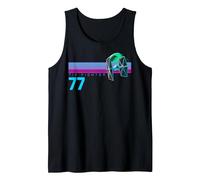 Star Wars Tie Fighter 77 Neon Retro Skyline Canotta, Uomo, Nero, L