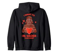 Star Wars Valentine's Day I Want to in-Vader Your Heart Felpa con Cappuccio