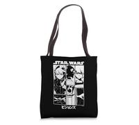 Star Wars Visions The Twins Black And White Panels Tote Bag