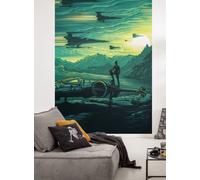 Star Wars WALLPAPER Idea Regalo Murale Per Camera Pittura Artistica Verde Spazio