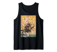 Star Wars Wicket The Ewok Spring Cherry Blossoms Sakura Art Canotta