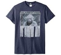 Star Wars Words of Wisdom Short Sleeve T-Shirt, Blu Navy Melange, L Uomo