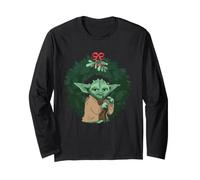 Star Wars Yoda Christmas Wreath Holiday Jedi Master Maglia a Manica