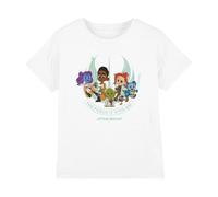 Star Wars Young Jedi Adventure Force Is with Us T-Shirt Bambini, Bianco, 7-8 A