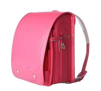Star-Wind Randoseru Blocco Automatico Giapponese borse di scuola per ragazze ragazzi Senior PU pelle leggera Pioggia Copertura, Rosa, giapponese