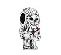 Star Wookiee Wars Chewbacca - Guerra stelle universo universo Action Film libro figurina Charm argento 925 - Braccialetto con ciondolo in argento Sterling