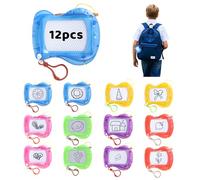 Staranry 12 Pezzi Mini Lavagne Magnetiche, Lavagnetta Cancellabile Bambini, Portachiavi con Piccole Lavagne, Portachiavi Bambini per Giocattolo Educativo per Feste Di Compleanno