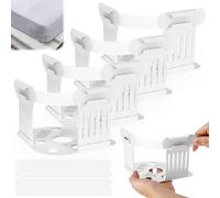 Staranry 4 Pezzi Ferma Lenzuola x Angoli, Blocca Lenzuola al Materasso con Strisce di Blocco, Lavabili e Antiscivolo, Ferma Materasso per Lenzuola per Coprimaterassi, Coperte, Biancheria da Letto