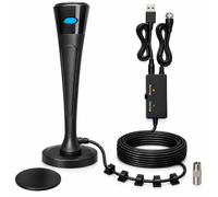 STARANT Antenna TV per Smart TV da interni, antenna digitale HDTV a lungo raggio di 280 miglia per canali locali, supporta 4K 1080P, amplificatore di segnale booster, base di aspirazione magnetica e