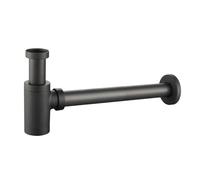 Starbath Plus - Sifone per lavabo - Colore nero opaco - Ideale scarico universale - Ideale per lavandini e servizi igienici - Valvola cromata e design elegante