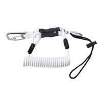 Starbea Scuba Diving Snappy Coil Strap with Quick Release Buckle, Underwater Anti-Lost Safety Lanyard for Diving Camera Photography Loss Prevention, Safety Strap (White)