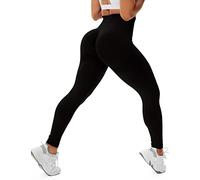 STARBILD Leggins Sportivi da Donna Push Up Sexy, Pantaloni Palestra Vita Alta Scrunch Butt, Seamless Calzamaglie per Yoga Fitness, F4160 Push Up Nero L