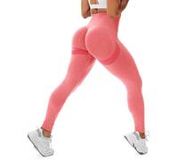STARBILD Leggins Sportivi da Donna Push Up Sexy, Pantaloni Palestra Vita Alta Scrunch Butt, Seamless Calzamaglie per Yoga Fitness, F4160 Push Up Rosa S
