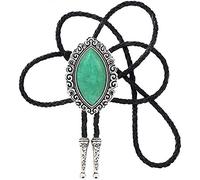 STARBRILLIANT Cravatta Da Cowboy Occidentale Per Uomo Cravatta Bolo Dei nativi Americani Cravatta Nera Fatta A Mano Da Rodeo Texas Con Pietra Naturale(green 2)