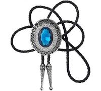 STARBRILLIANT Cravatta Da Cowboy Occidentale Per Uomo Cravatta Bolo Dei nativi Americani Cravatta Nera Fatta A Mano Da Rodeo Texas Con Pietra Naturale（blue 2）