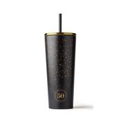 Starbucks 50th Anniversary Tumbler Cold Cup acciaio inossidabile nero-oro 16 ...