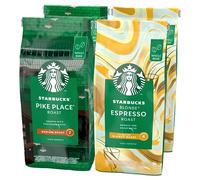 STARBUCKS Confezione Assortita Pike Place Roast e Blonde Espresso Roast Caffè in Grani, 4 Sacchetti da 450g (1,8kg)