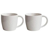 STARBUCKS Grande Fore Here Series - Set di 2 bicchieri da piede, colore: bianco, 2 pezzi, grande/16oz/473 ml