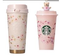 Starbucks Japan SAKURA 2026 TOGO set bottiglia e tazza riutilizzabile fiori d...