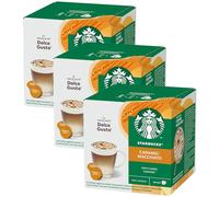 Starbucks Nescafé Dolce Gusto Caramel Macchiato - Set di 3 cialde per Latte Macchiato con Caramello, cialde per caffè, caffè tostato, 3 x 12 Capsule