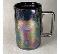 Starbucks NWT 2020 Tazza Natalizia Nera Iridescente Texture Arcobaleno Da 12oz