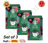 Starbucks Origami Café Verona Drip Coffee 4 Confezioni x3 Set Tostatura Scura...