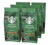 STARBUCKS Pike Place Caffè in grani Tostatura Media, 6 Sacchetti da 200g (1,2kg)