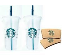 Starbucks Set di tazze ghiacciate riutilizzabili da 709,8 ml con maniche
