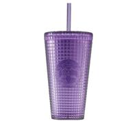 STARBUCKS Tazza fredda riutilizzabile con griglia viola, 473 ml