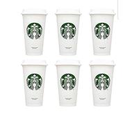 STARBUCKS Tazze riutilizzabili riciclabili Grande 16oz plastica Travel to Go tazze di caffè (6pcs)